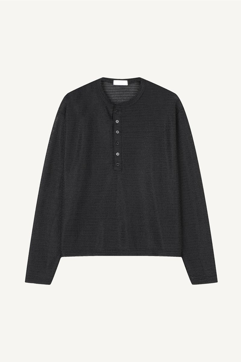 Henry Neck Punching Long Sleeve