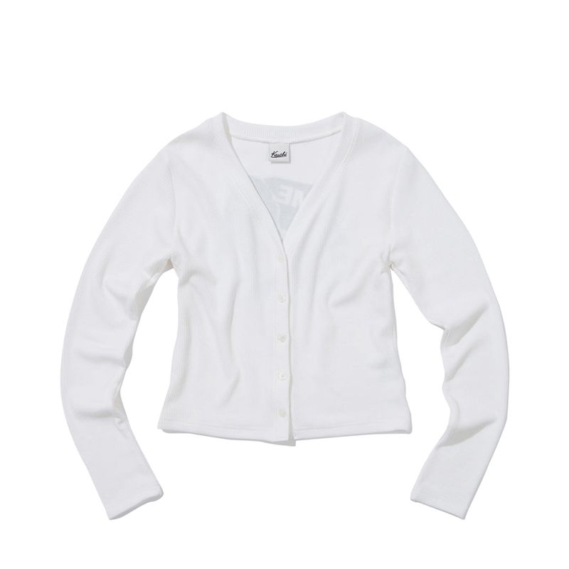 GREEDY CROP CARDIGAN (WHITE)