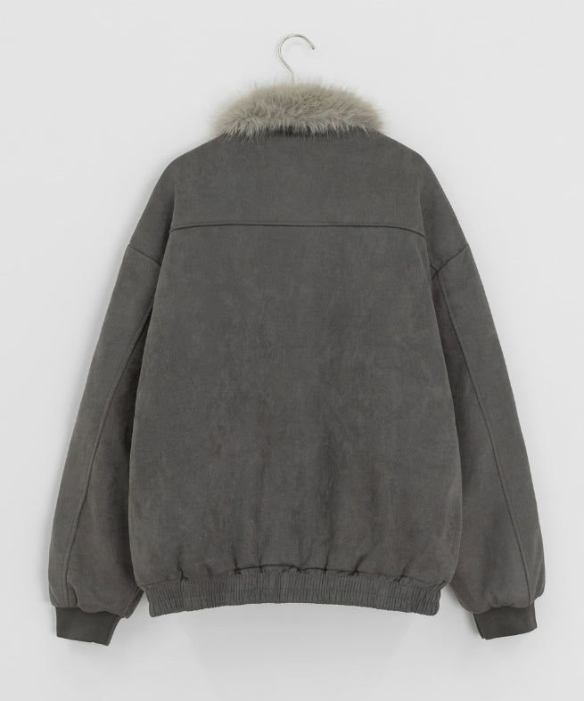 Camme Quilting High Neck Fur Mustang Jacket
