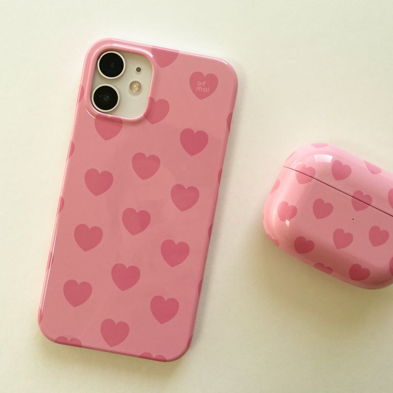 heart, heart glossy hard phone case