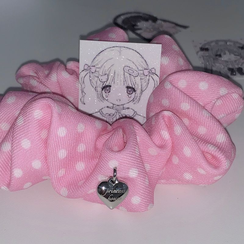 Dotty heart shushu (scrunchie)