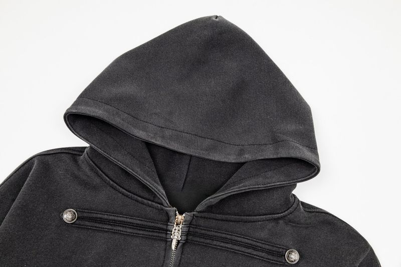 Margo Military Button Hoodie Zip-up