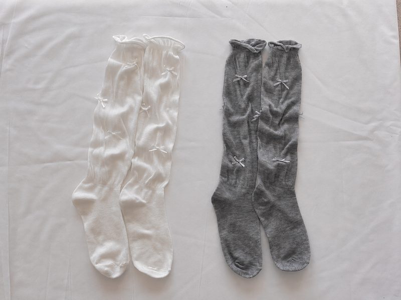 ［2PCS 1SET］DREAMY RIBBON LAYER SOCKS