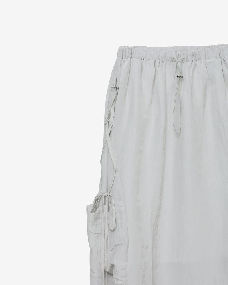 Ribbon wind set-up skirt [ light grey ]
