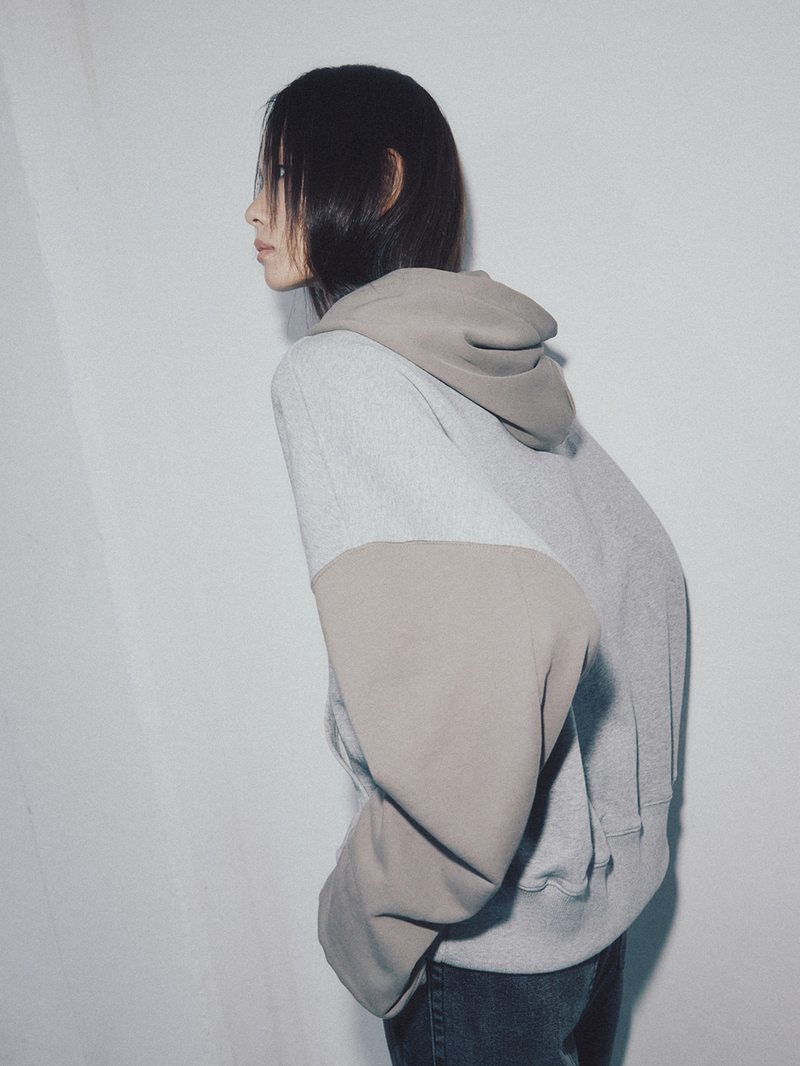Colorblock Hoodie Grey