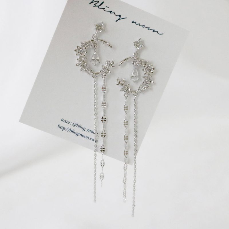 Cree Moonlight Earrings / Necklace Set / 2 color