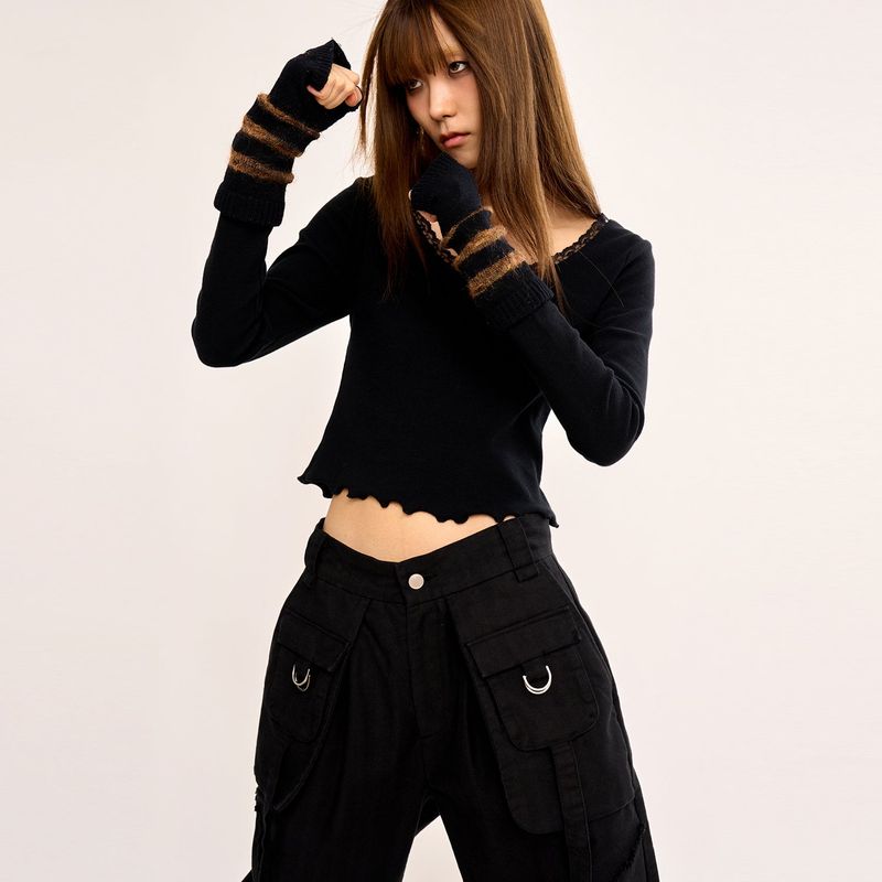 Layered Pocket Pant - Black