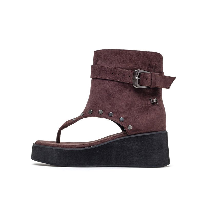 SSIMEEZ（シミズ）の「Studded Platform Sandal Boots(Brown)（Shoes）」