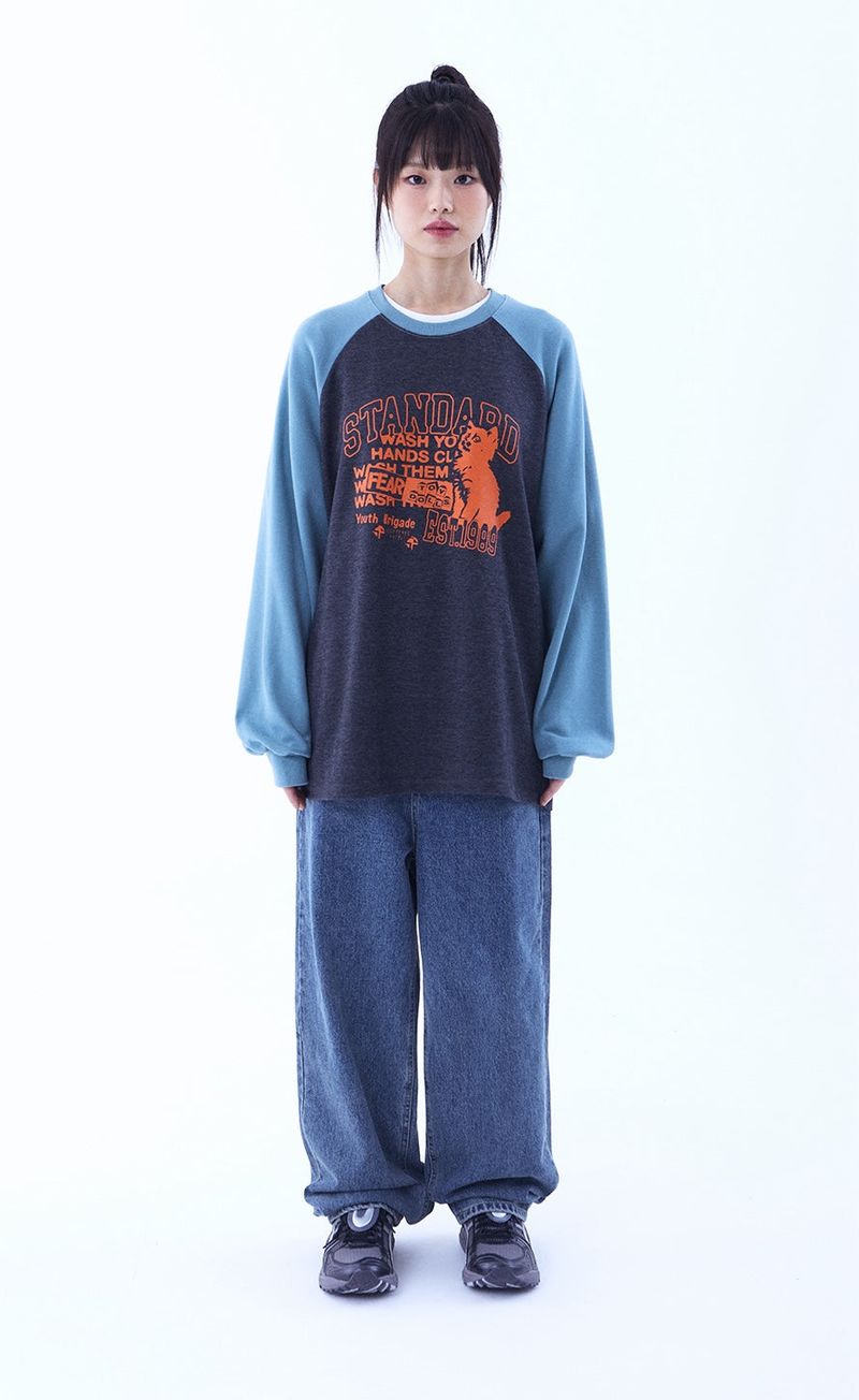 FEAR CAT Raglan Long Sleeves(SNSSTD-0109)