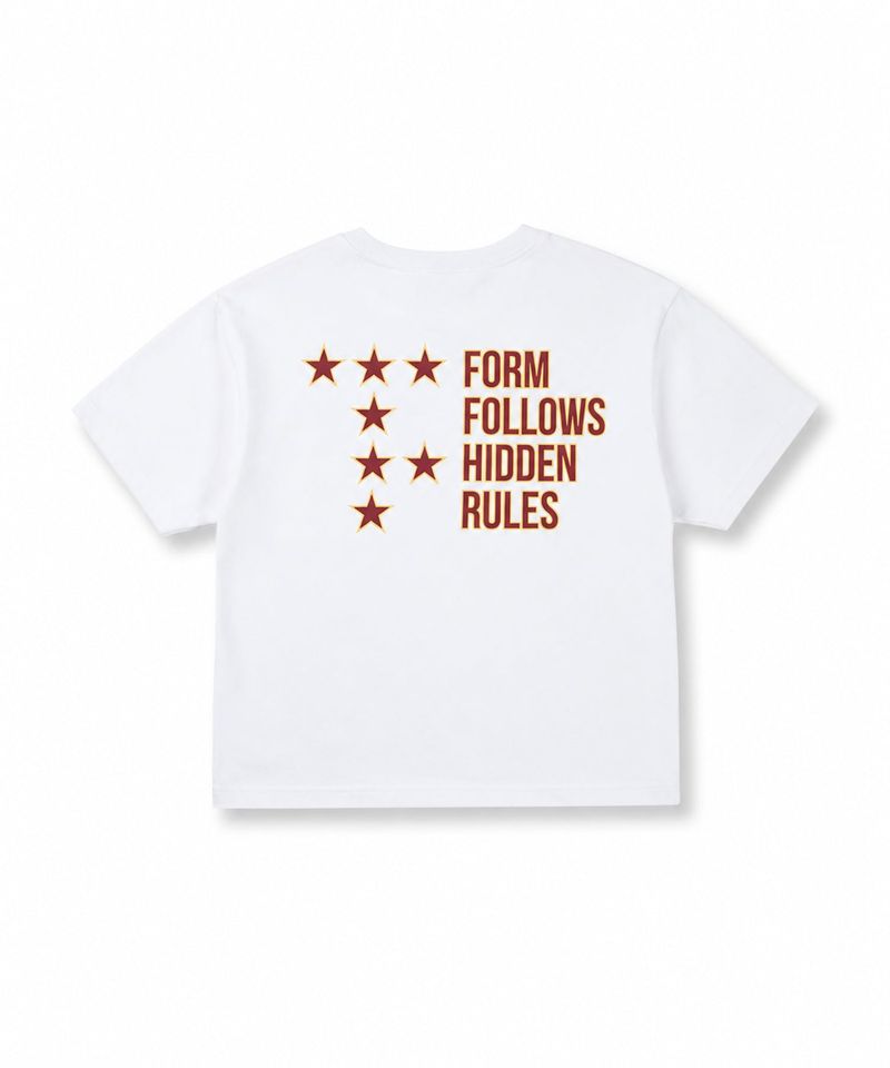 Star lettering cropped T-shirt - White