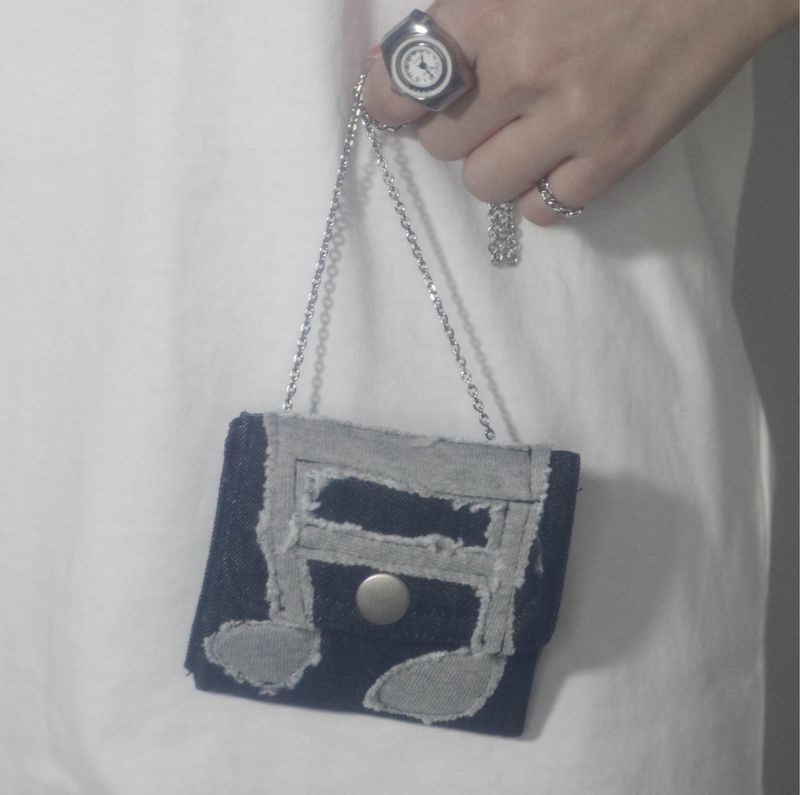 [MADE] mini music notes_ chain bag~*