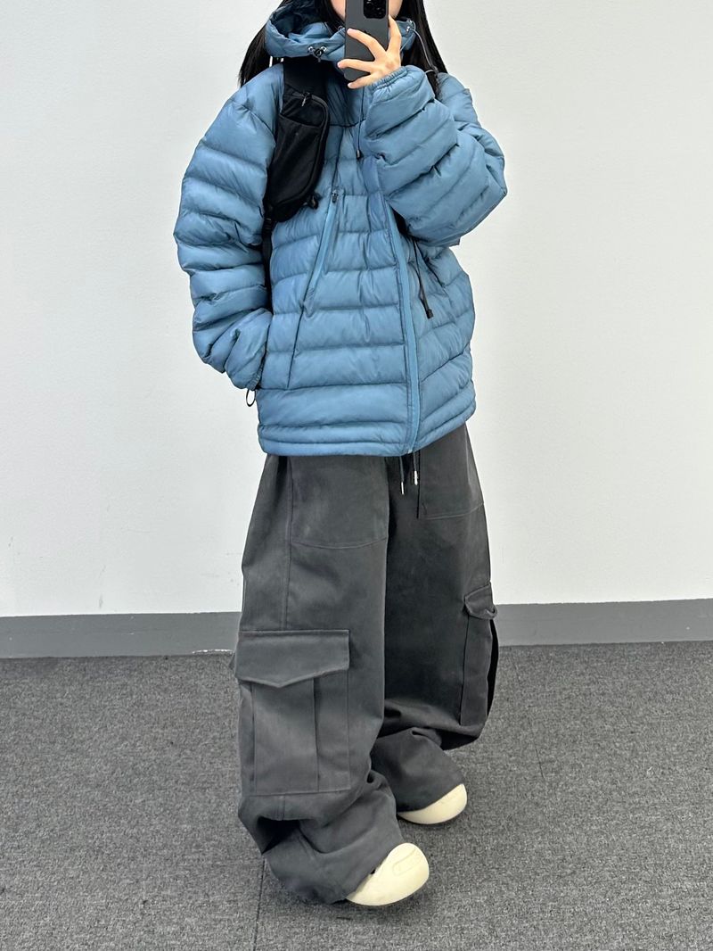 peach graphic cargo pants