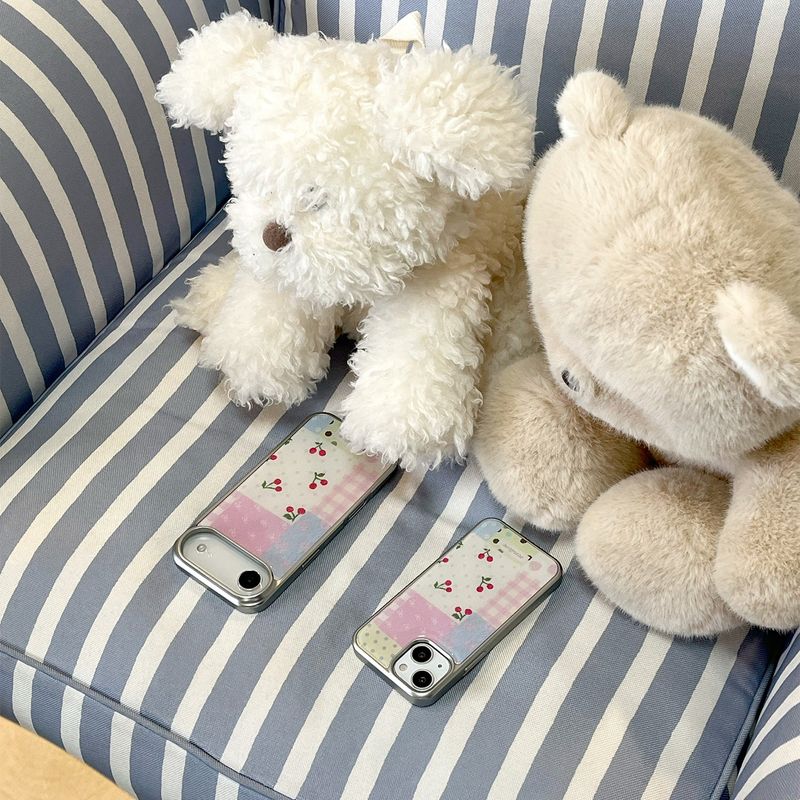 [MADE][Glass Silver Bumper Case]  Knit Patchwork Case ⋆ patch
