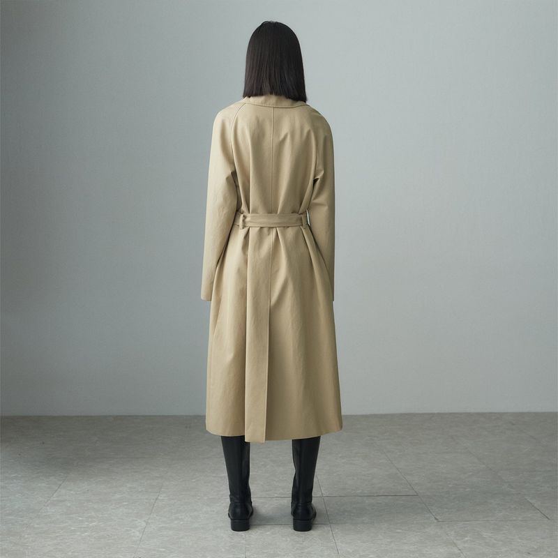 HIDDEN BOTTON BELTED TRENCH COAT