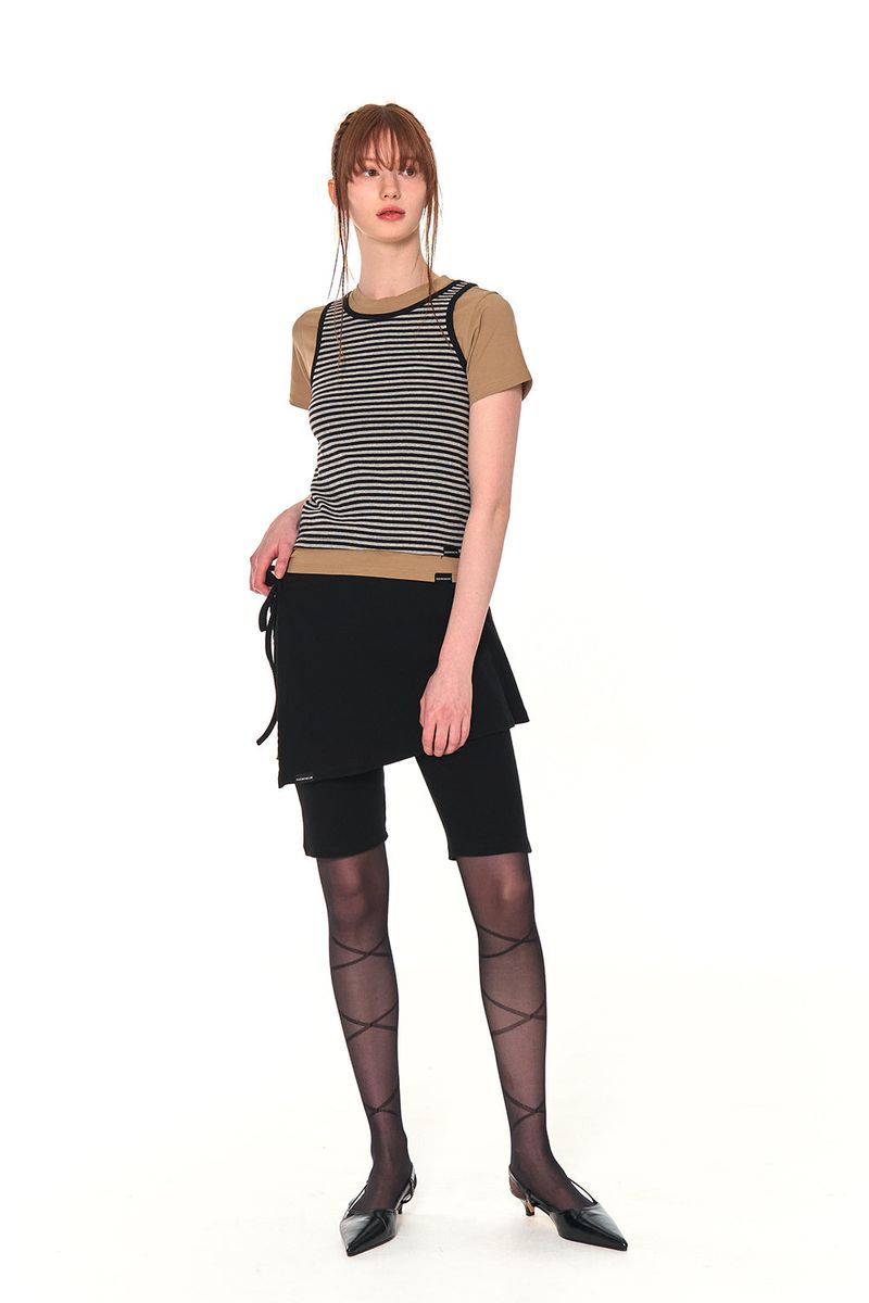STRIPE SLEEVELESS (GRAY)