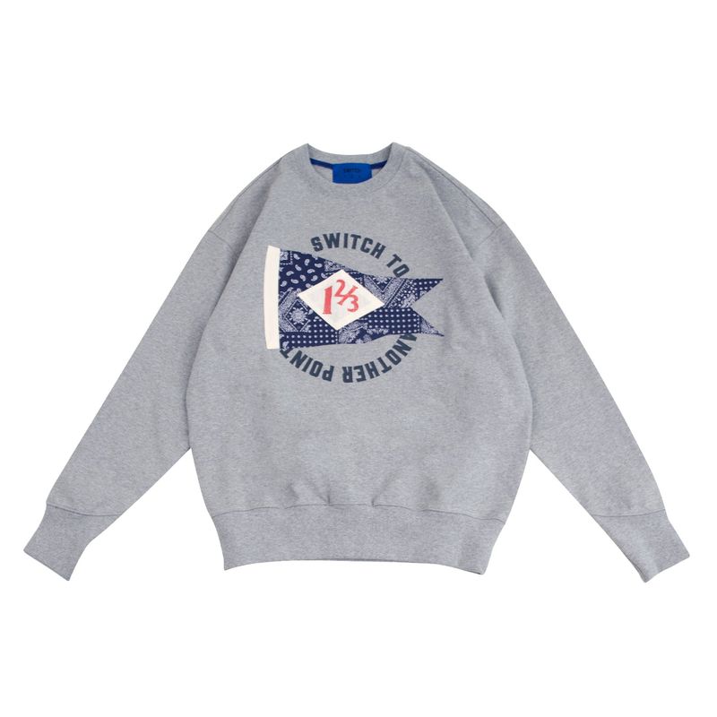 SWITCH123（スウィッチワンツースリー）の「アップリケ刺繍MTM Tシャツ（ユニセックス）_SYF3TS05MG（トップス）」