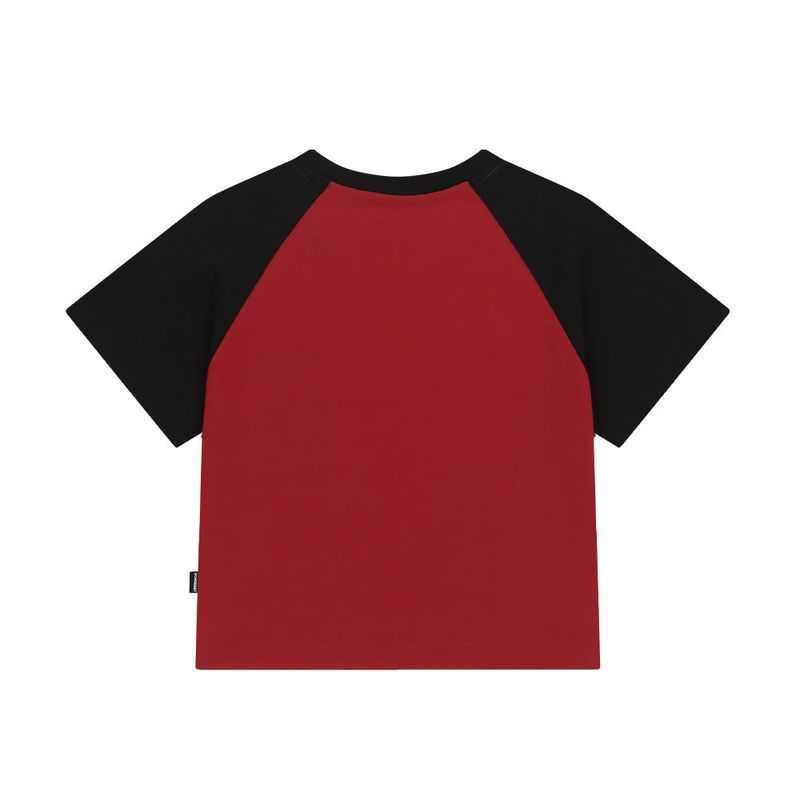 Bat Raglan Crop T-Shirt_Red