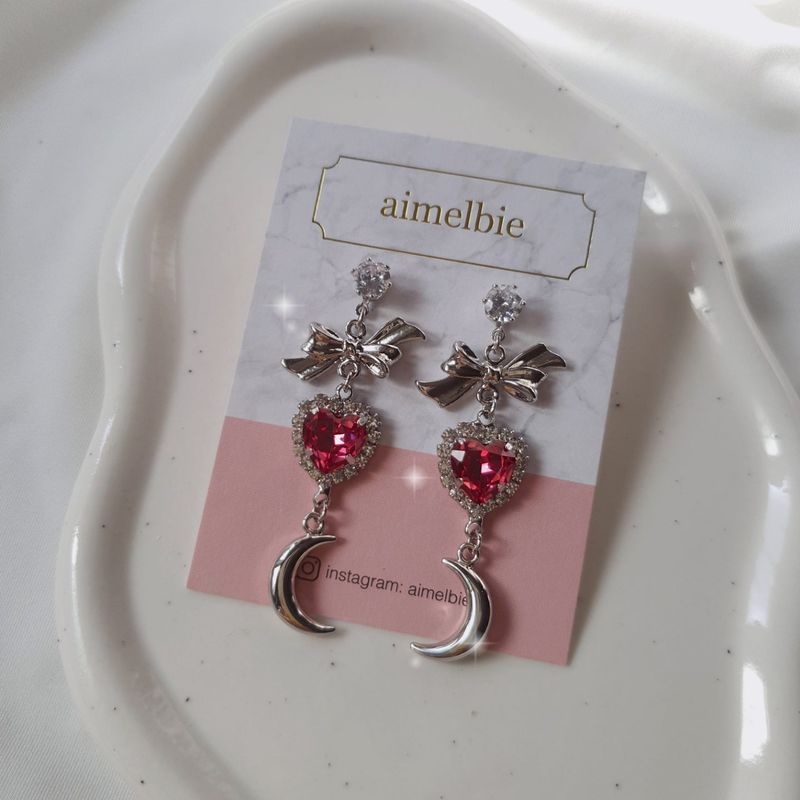 Moon Witch Earring - Rosepink/Silver