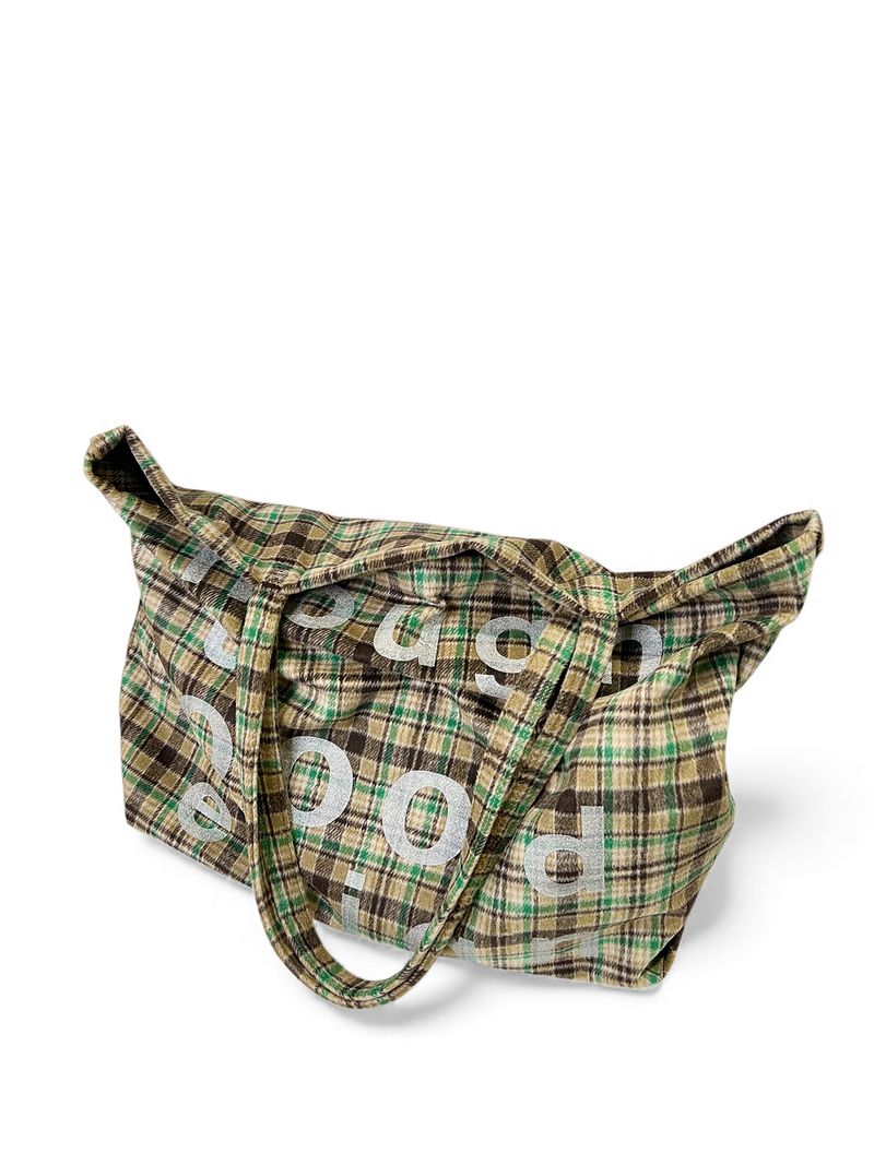 000design Check Shopper Bag / Green