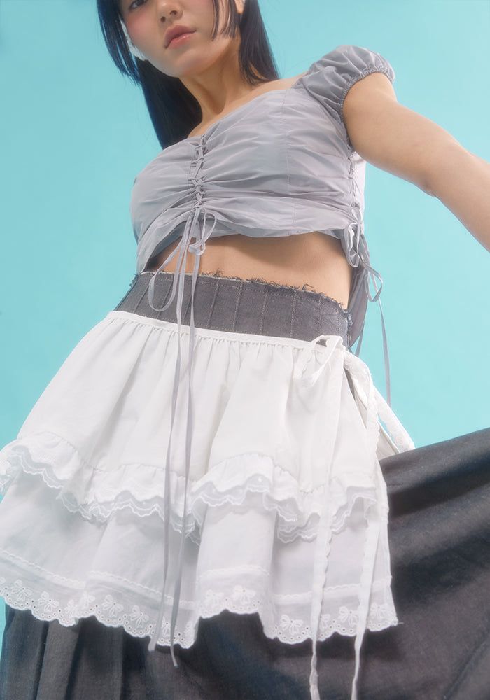  lace wrap skirt_white