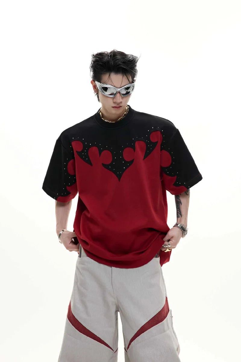 Burnout Rhinestone Cotton Tee