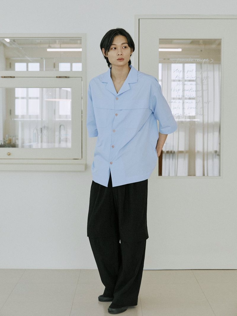 unisex folding shirts sky blue