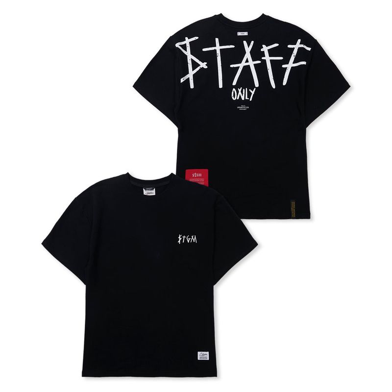 STIGMA（スティグマ）の「スタッフセミオーバーサイズTシャツ Black / Melange（トップス）」