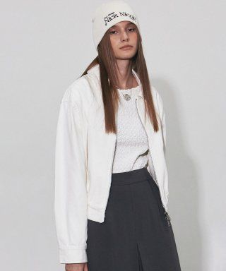 NICOLE WASHED DENIM BLOUSON_CREAM