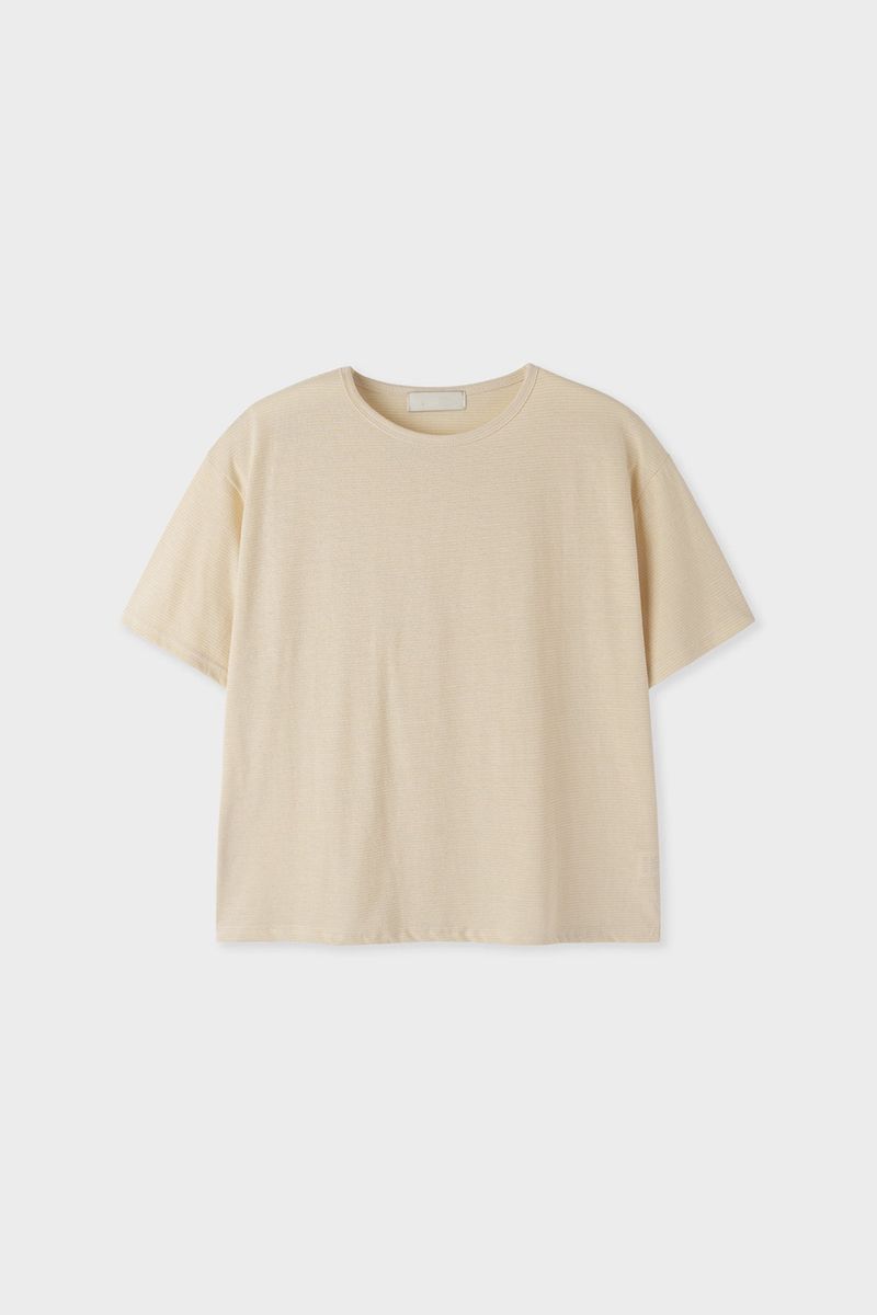Debon Cropped Striped Top