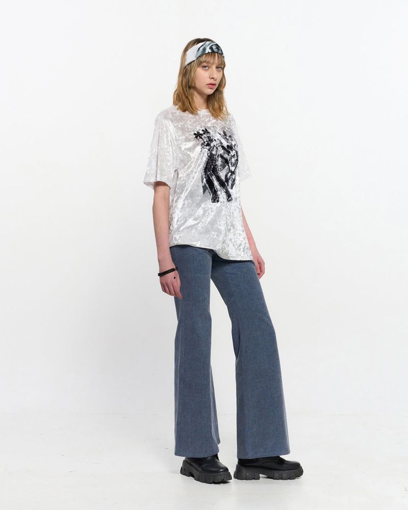 Stripe Bootcut Pants _ BLUE