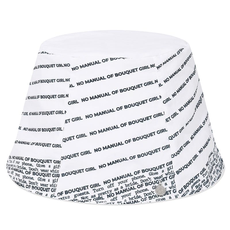 REVERSIBLE GRAPHIC BUCKET HAT [WHITE]