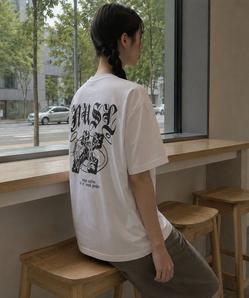 Gothic Cross Over-fit T-Shirts - 4COLOR
