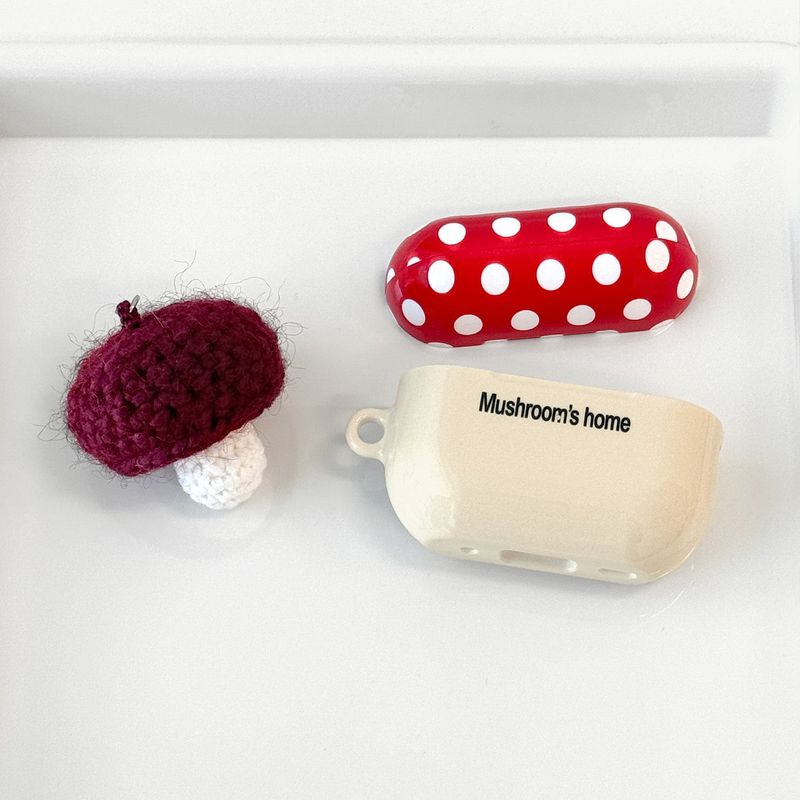oab mushroom airpods case (red)