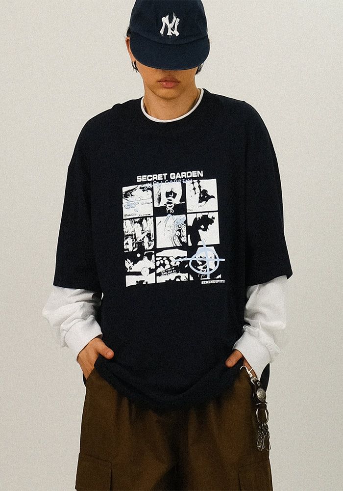 SEMIKAJI（セミカジ）の「ADシークレット レイヤード ロングスリーブ T（トップス）」