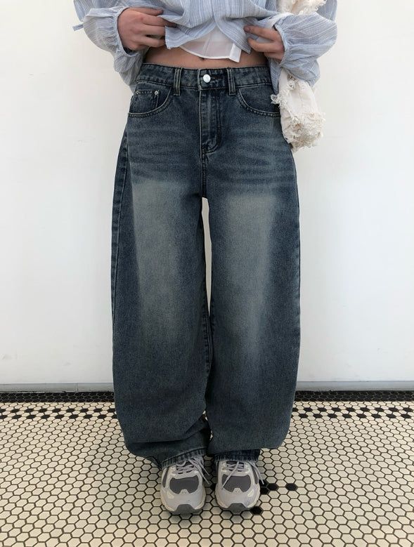 anyonemore（エニーワンモアー）の「 スワンウォッシュデニムポケットワイドパンツ（パンツ）」