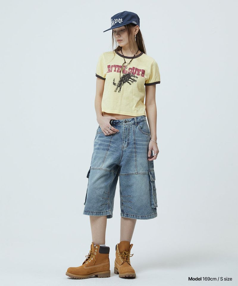 BERMUDA CARGO DENIM SHORT