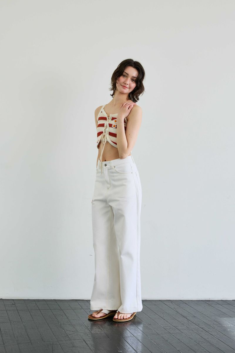 MIMI STRIPE SLEEVELESS / RED