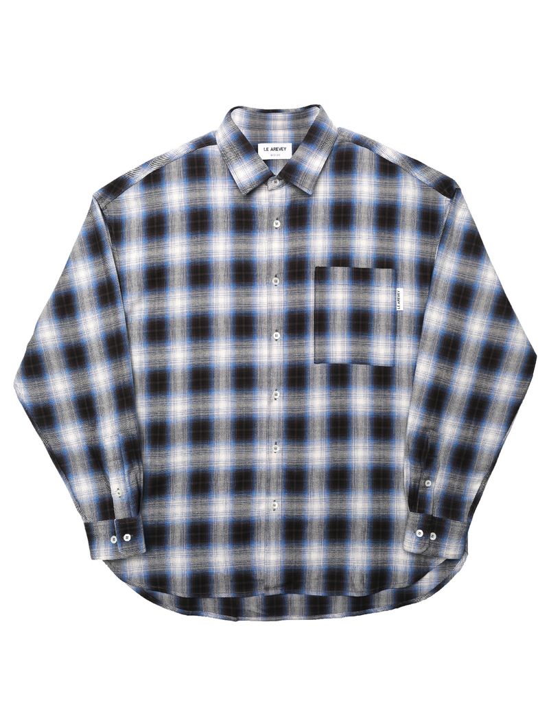 LE AREVEY（アルヴェイ）の「LE AREVEY PLAID SHIRT - BLUE（Tops）」