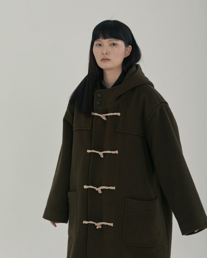 unisex duffle coat khaki