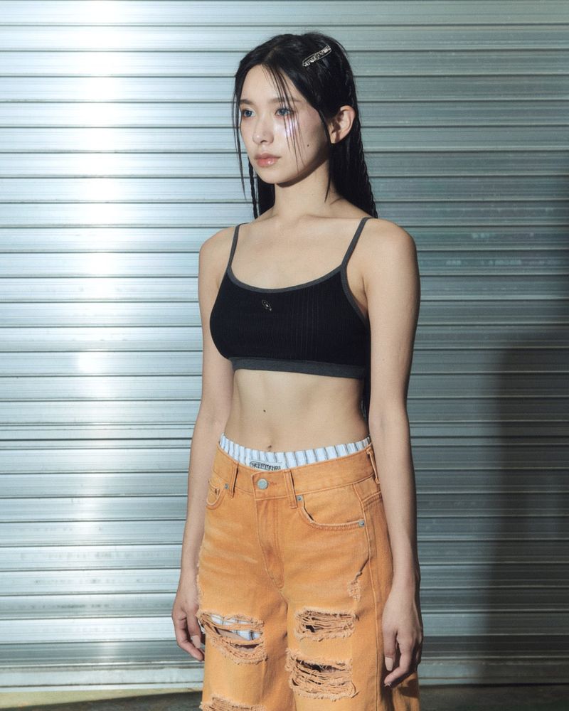 basic bra top - black