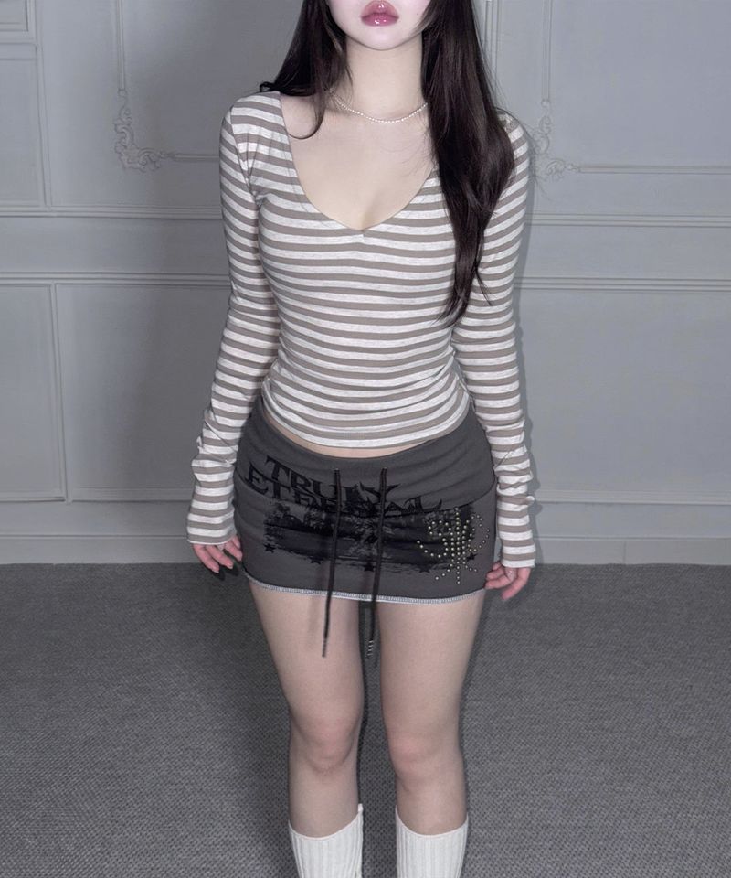 Backless Striped Top (2colors)