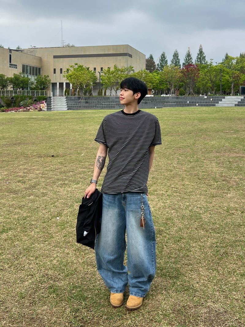 Blues Wide Denim Pants (2 Colors)