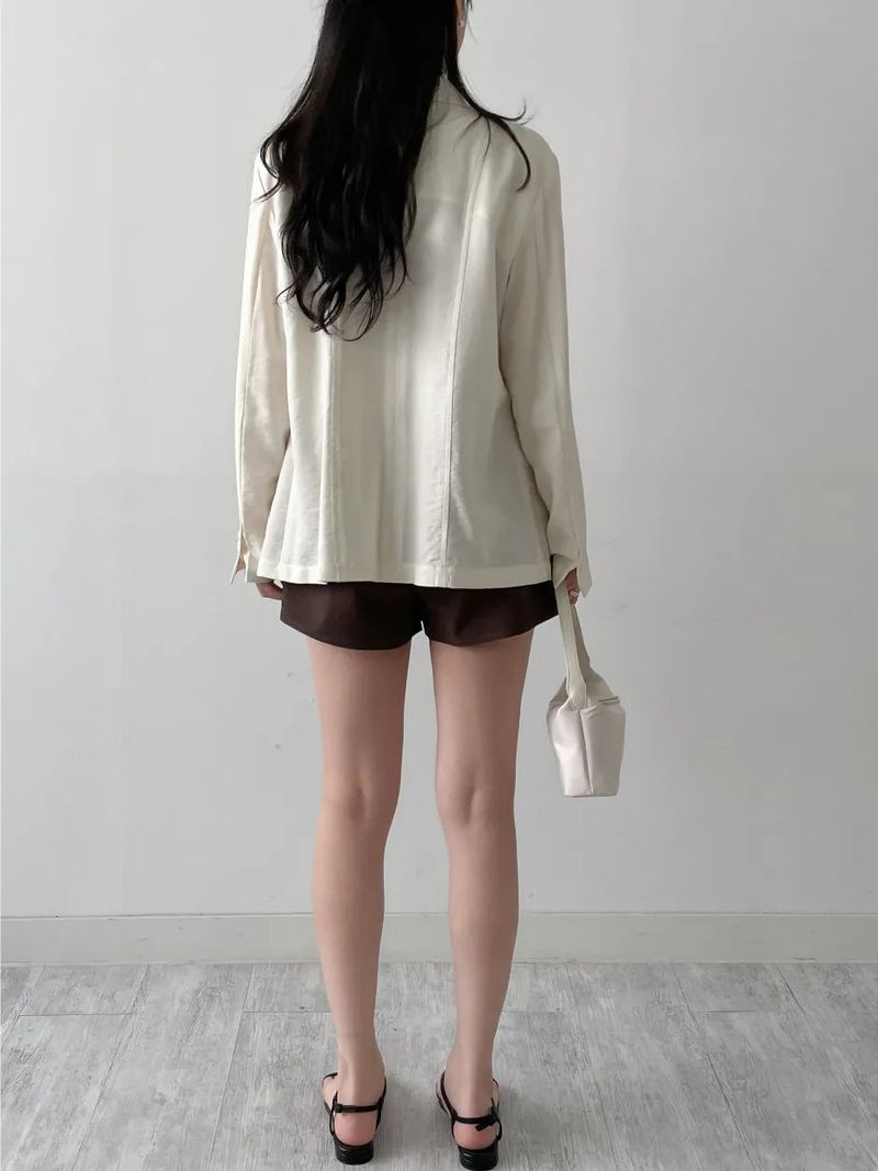 Polka Rayon Loose Fit Jacket