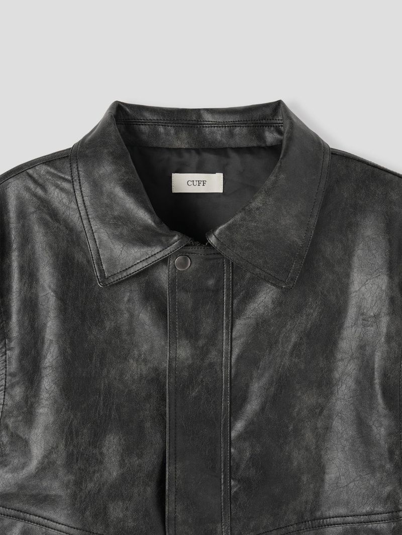 Vintage Curve Leather Jacket