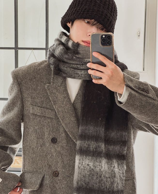 HANDMADE/wool 70% KESTI maxi double coat
