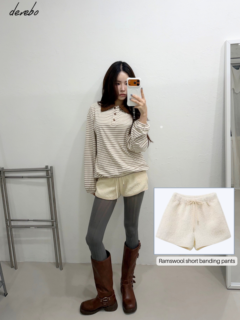 dereborujo（ドレボルゾー）の「Ramswool short banding pants（Pants）」