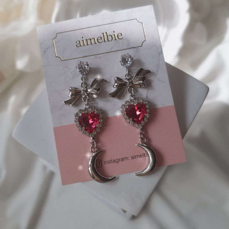 Moon Witch Earring - Rosepink/Silver