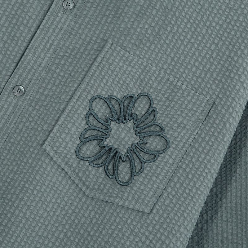 [24SS LSD COLLECTION] Cotton Seersucker Short-sleeve Shirt_Khaki