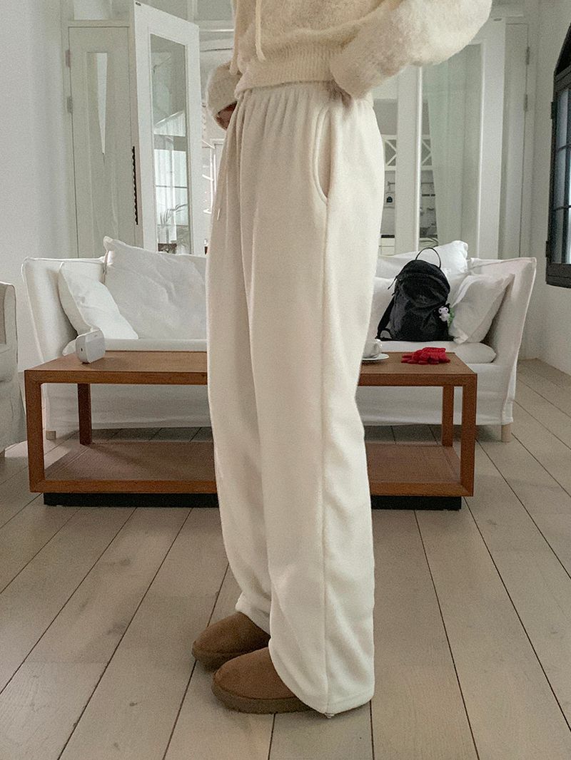 [MADE] Bear fleece-to-way wide pants