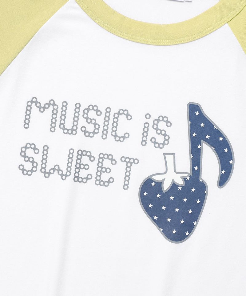 W STRAWBERRY RAGLAN SS TEE WHITE(CV2FMFT545A)